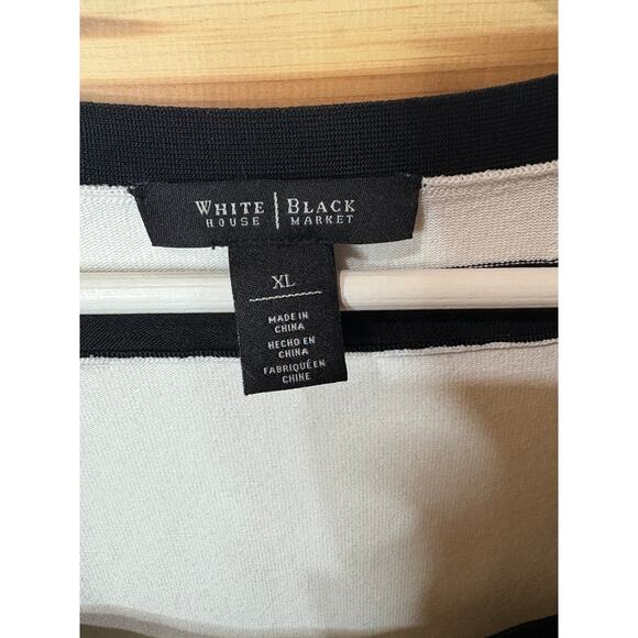 White House Black Market Colorblock Square Neck Womens Top XL - Picture 6 of 10